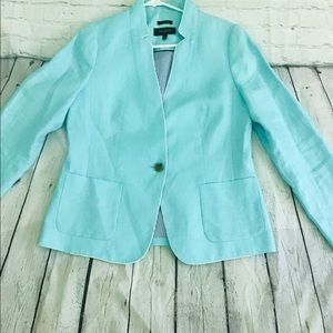 Talbots Aberdeen blue Linen Blazer